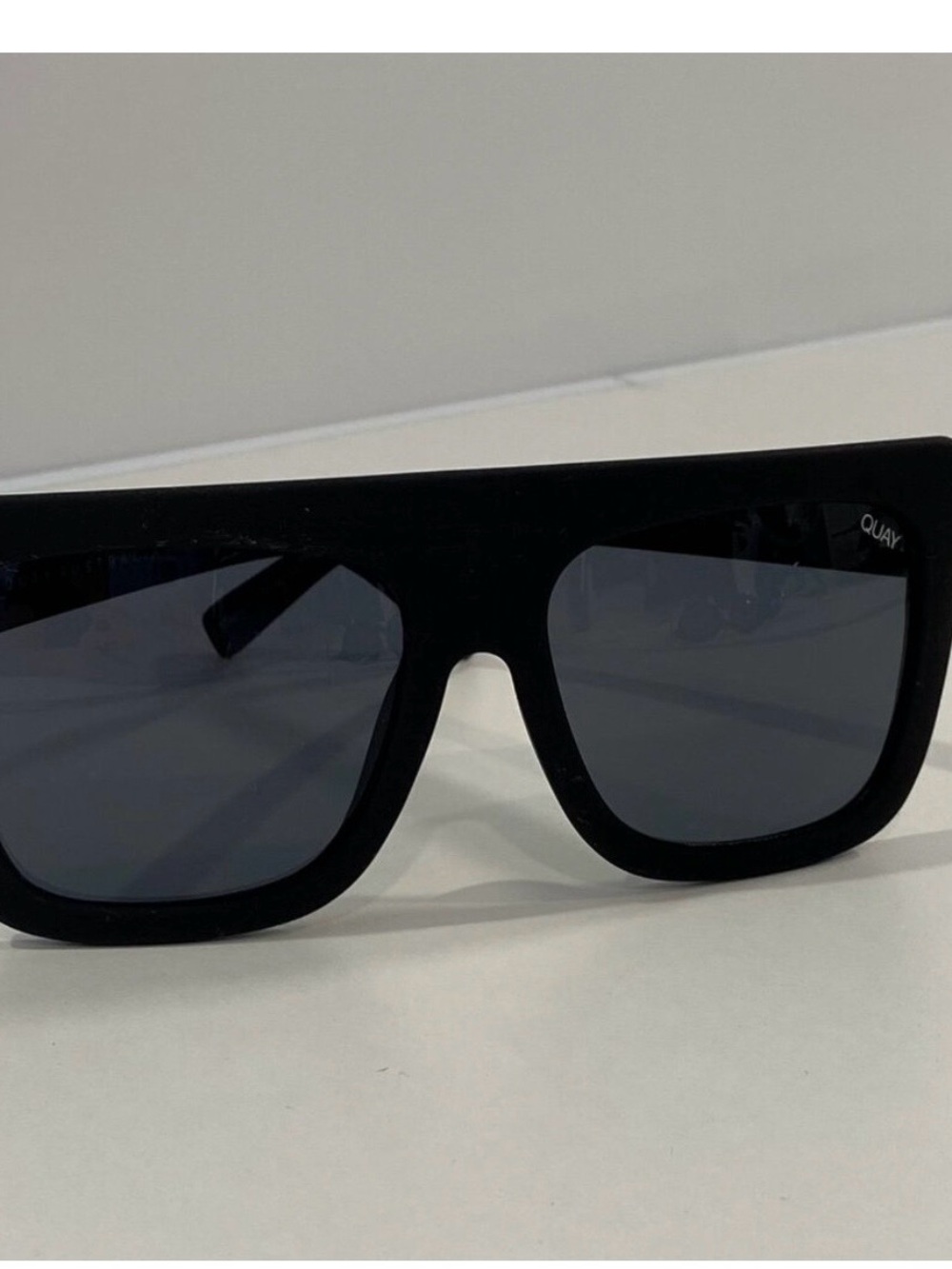 Quay Australia Black Oversized Square Sunglasses